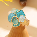 Blauer & Weisser Emaille Goldring