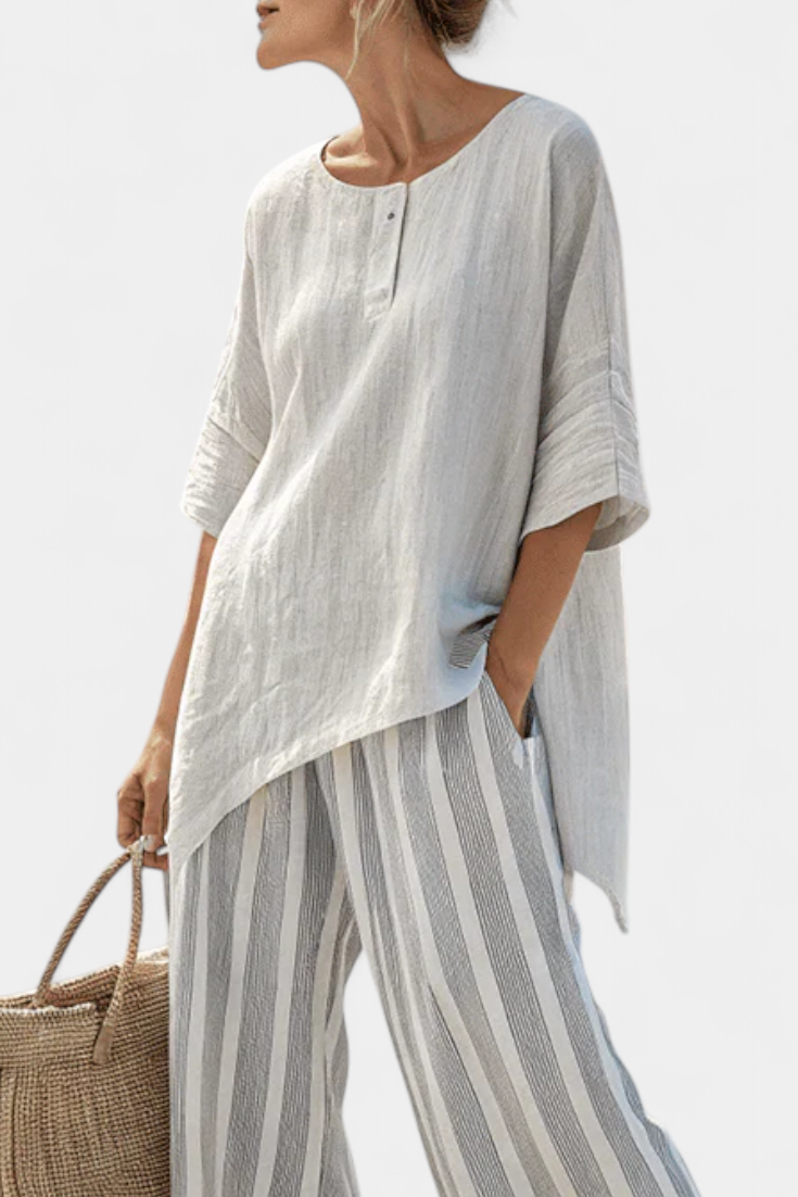Eveline | Asymmetrisches Leinen-Set
