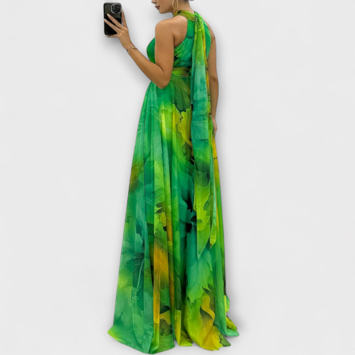 Isalie – Maxikleid aus Chiffon mit Blumenmuster