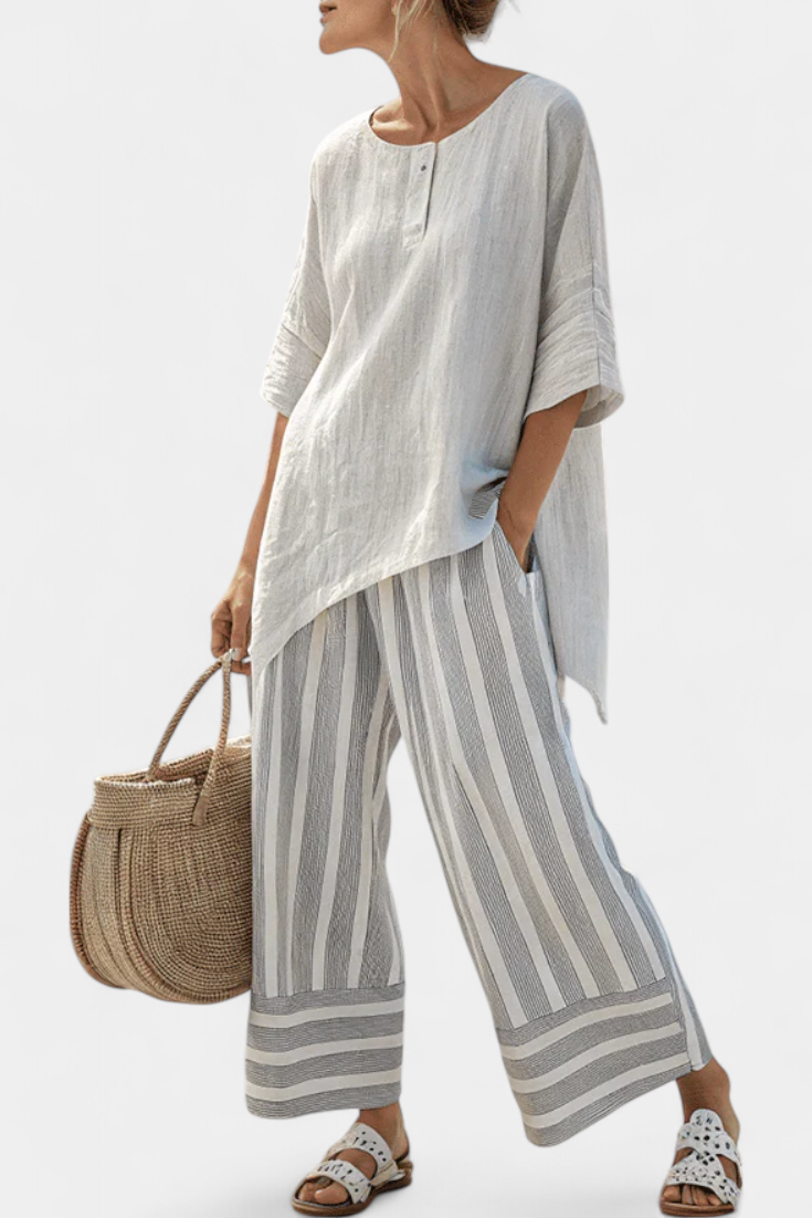 Eveline | Asymmetrisches Leinen-Set