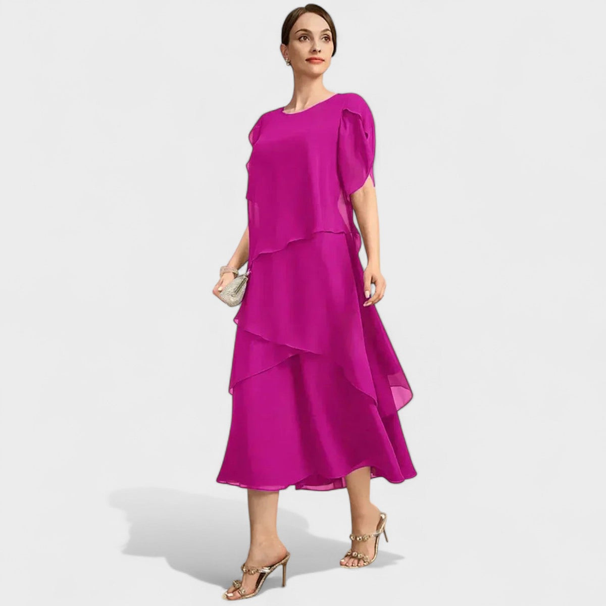 Denise - Chiffonkleid in zwei Lagen