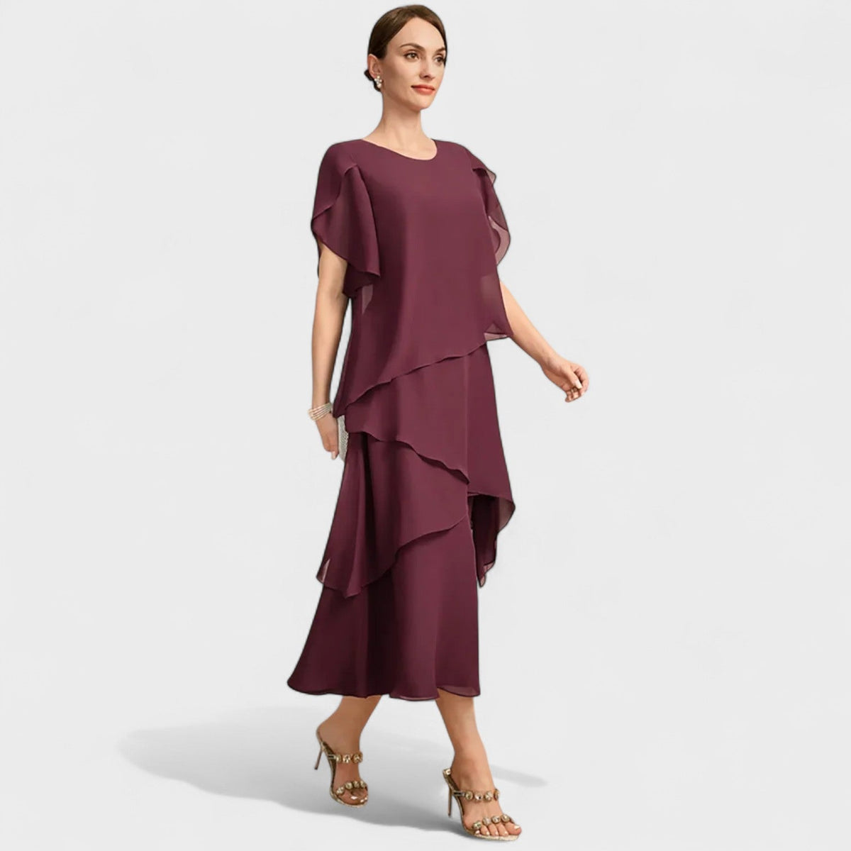 Denise - Chiffonkleid in zwei Lagen