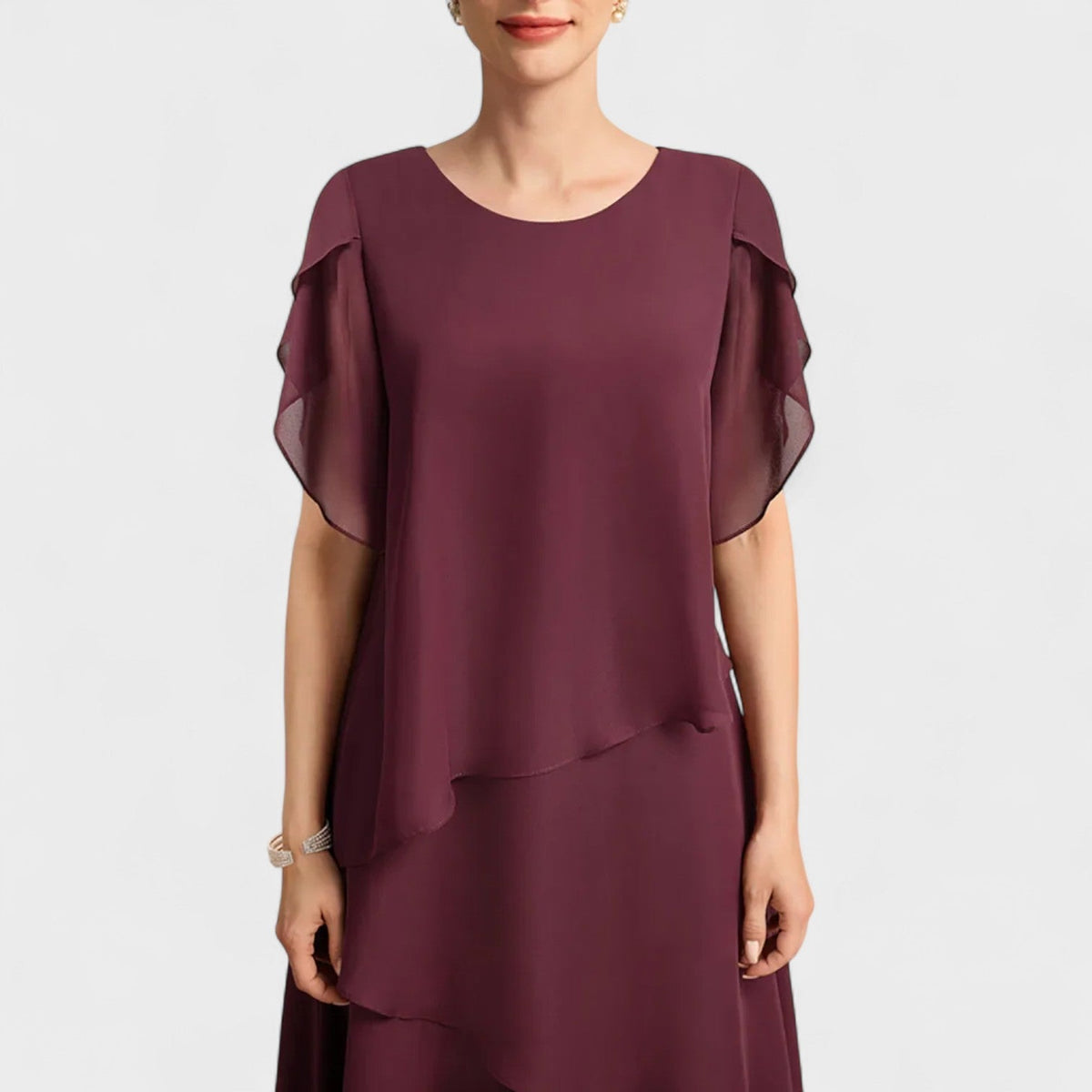 Denise - Chiffonkleid in zwei Lagen