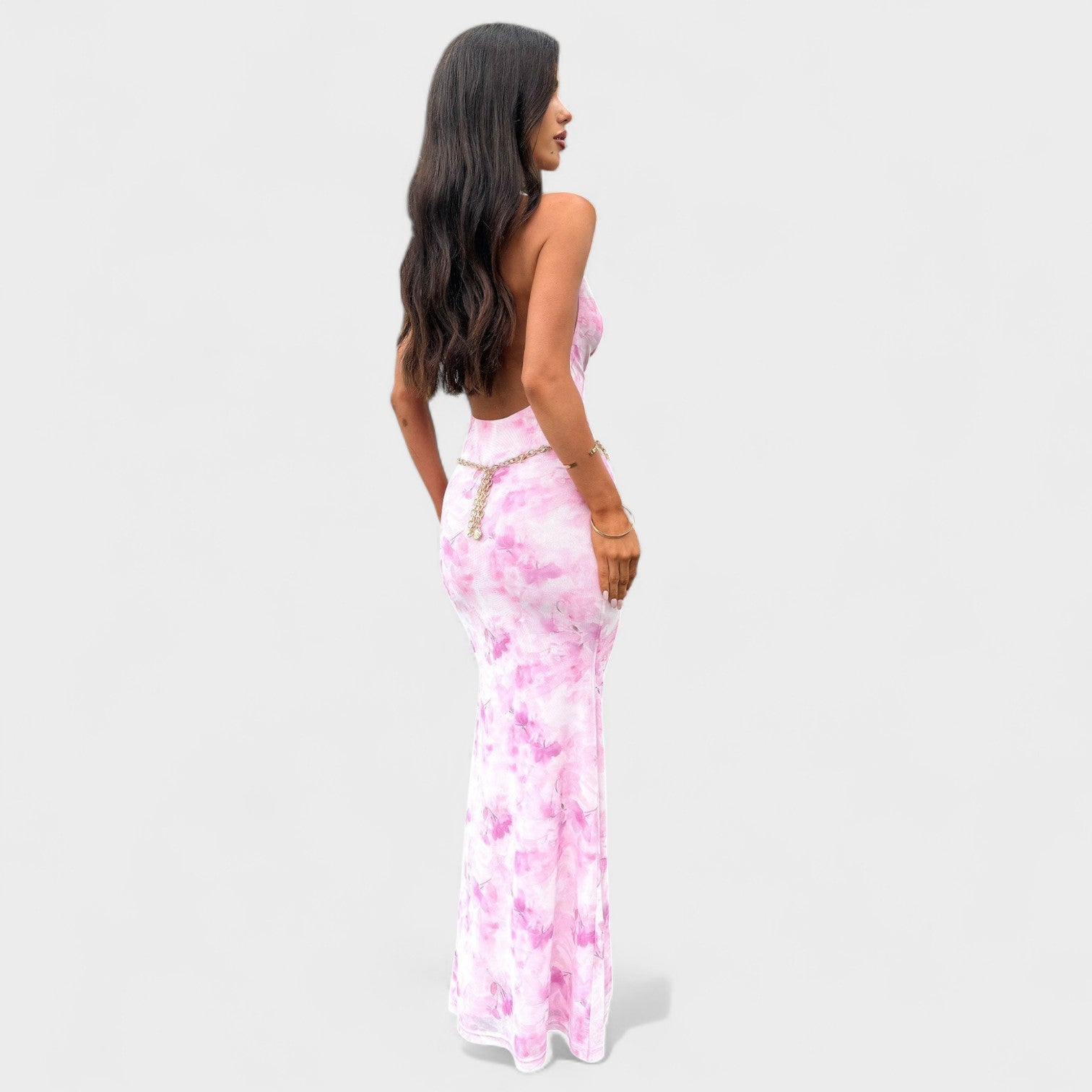Mara - Rosa Blumen Kleid