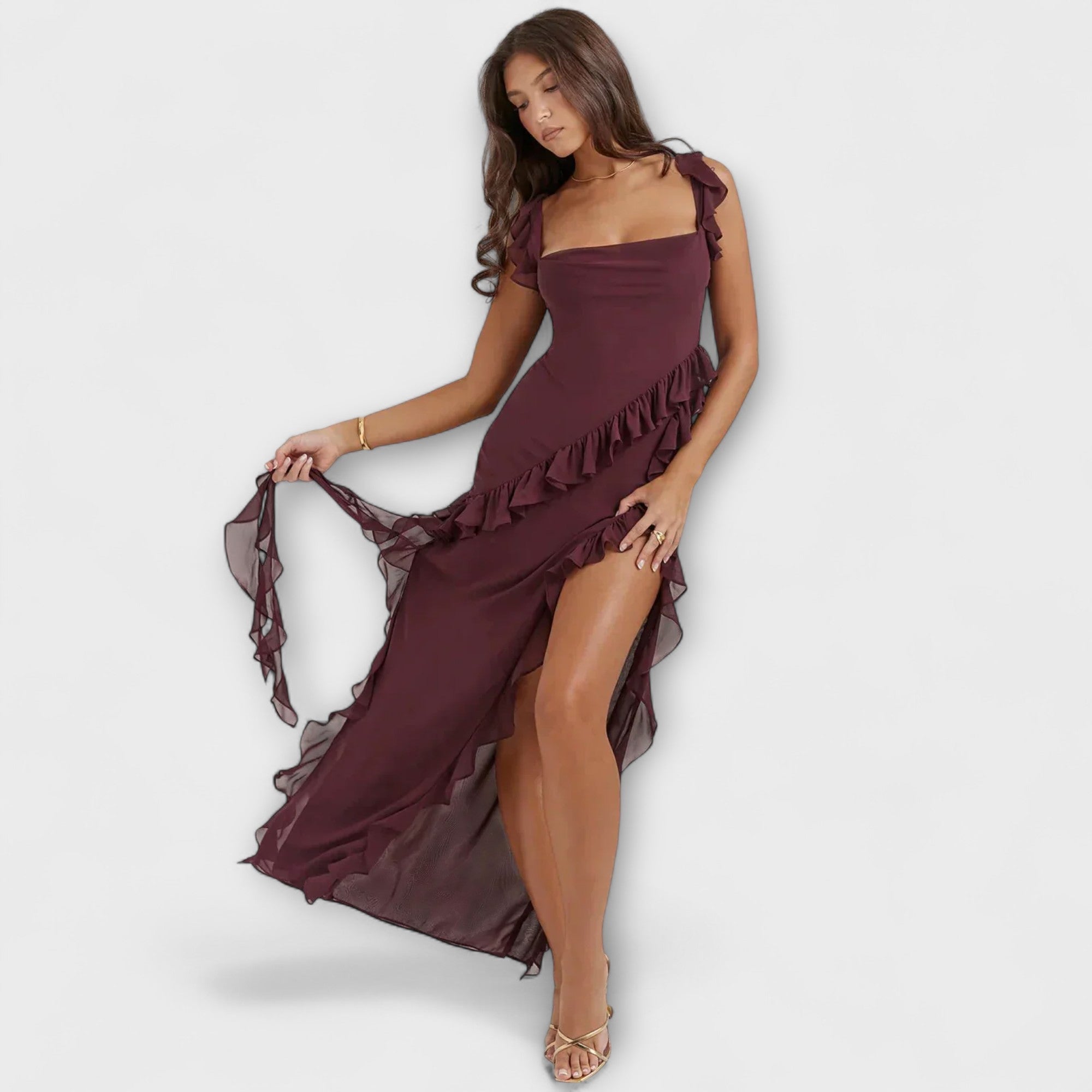 Lara - Stilvolles Maxikleid mit Schlitz