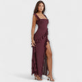 Lara - Stilvolles Maxikleid mit Schlitz