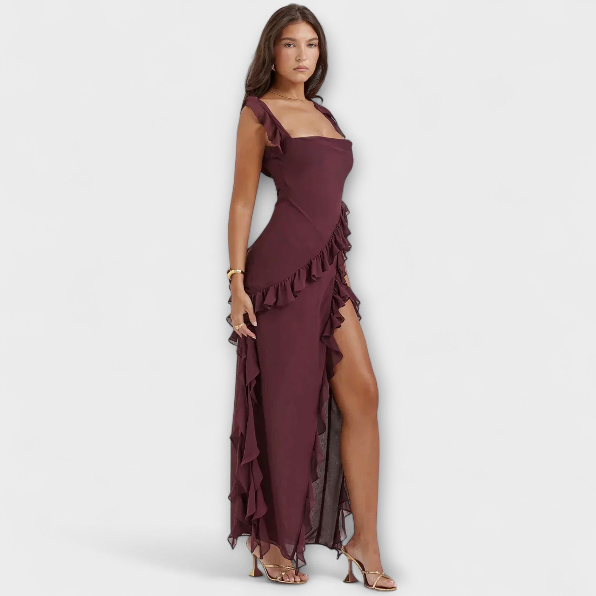 Lara - Stilvolles Maxikleid mit Schlitz
