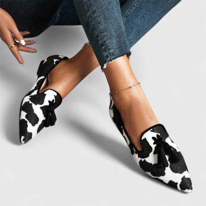 Lucía - Leoparden-Loafer mit Quasten