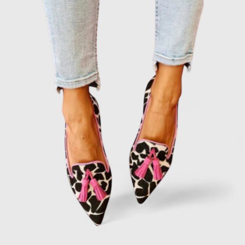 Lucía - Leoparden-Loafer mit Quasten