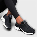 Sneaker Damen Orthopädisch Leicht Gedämpfte Sohle Schwarz Rot Lila