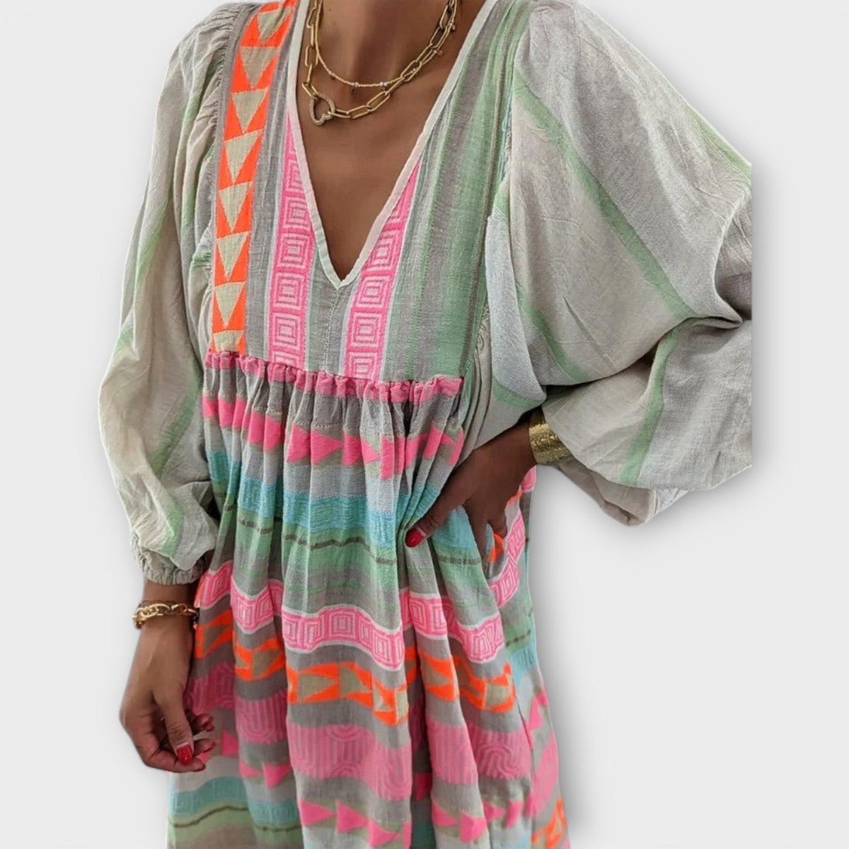 Hermine Vibrant Lose Kleid