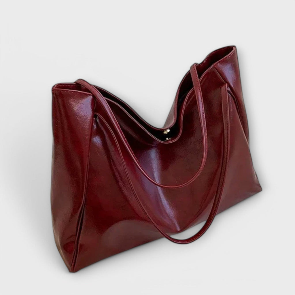 Shopper Damen Gross Schultertasche Vintage-Optik Schwarz Braun Rot – Blair