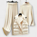 Zweiteiler Damen Strick Winter Warm Oberteil und Hose – Sasha