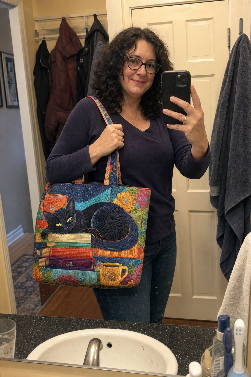 Mirabelle - Gesteppte Tasche mit Tulpen